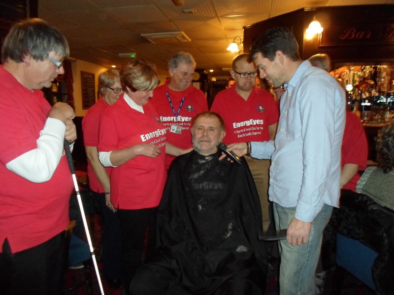 Ernest, Ann, Jean, Russ, James, Marcus and Phillip in the middle of the photo looking very worried.